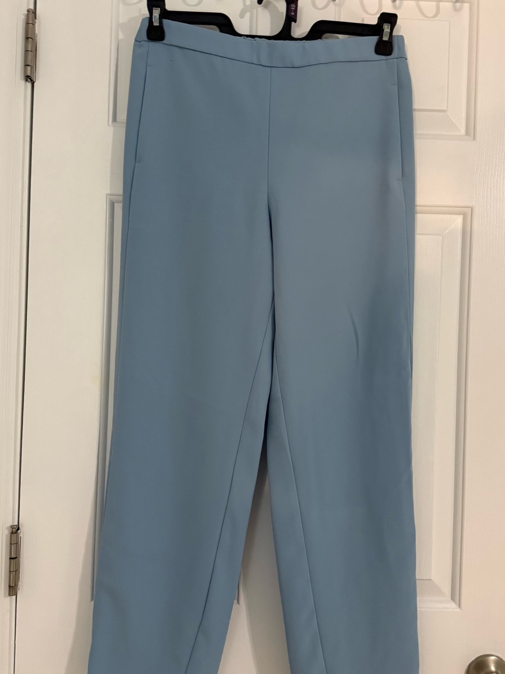 Mango Straight Leg Pants in Light Blue